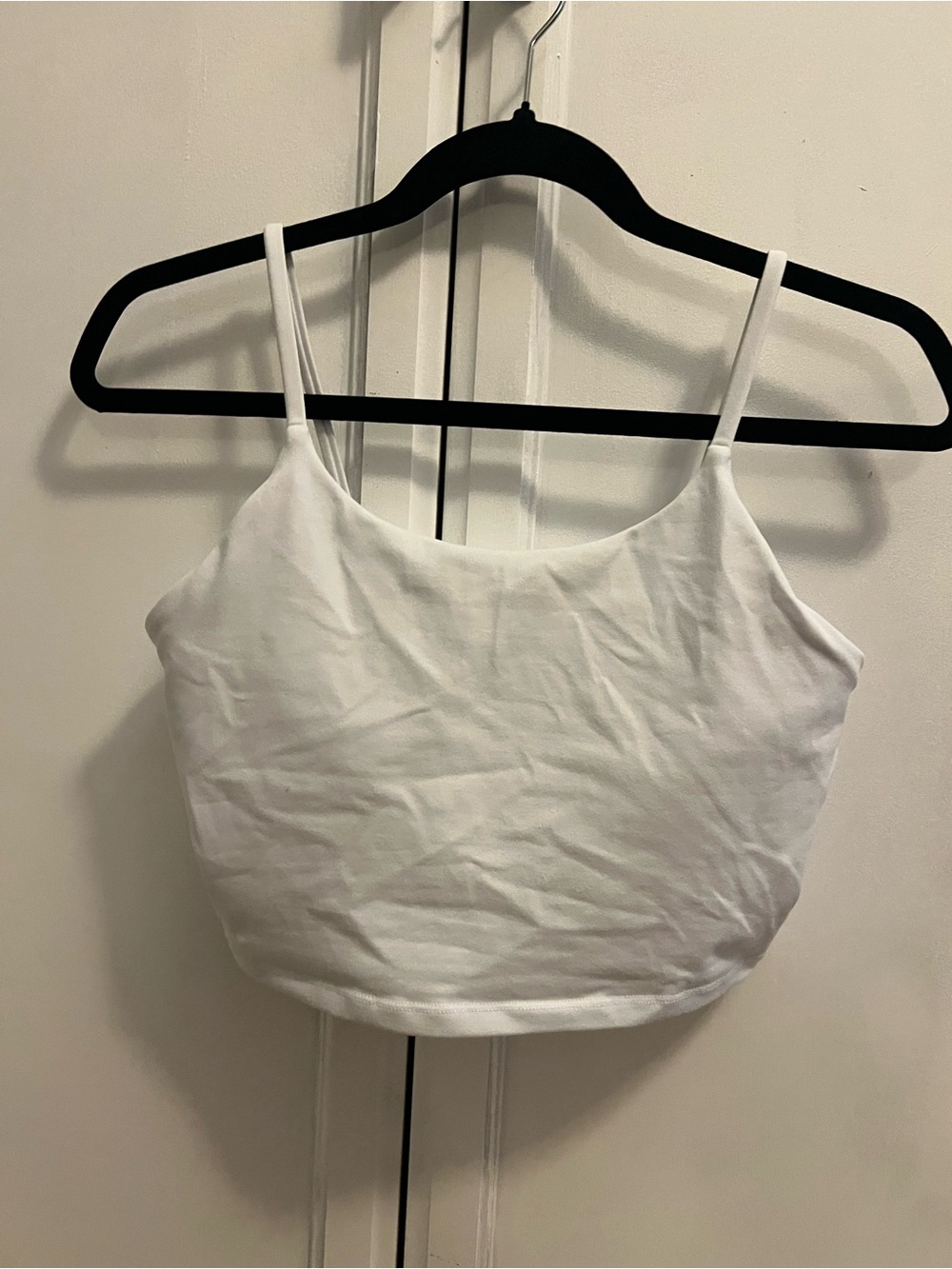 Classic White Cropped Camisole with Slim Straps